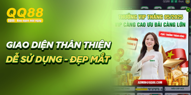 giao diện thân thiện đẹp mắt